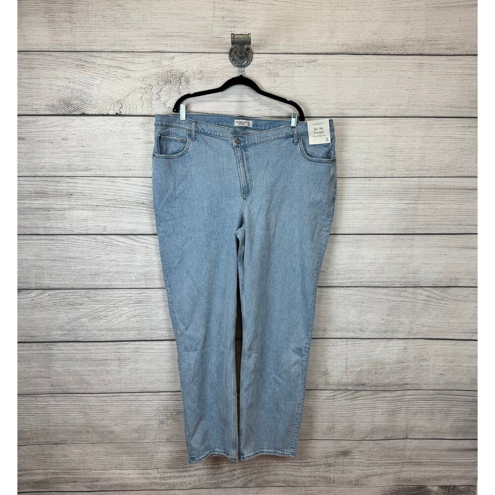 Abercrombie & Fitch Plus Size 90's Ultra High Rise Straight Leg Jeans Size 22L